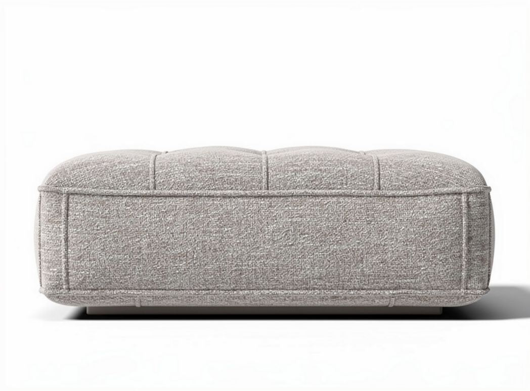 White fabric ottoman 60 x 90 x 30cm for living room use